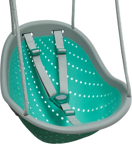 Sweeng - Columpio infantil con correas de arnés de ajuste Ease Z, diseño plegable y flexible, y ganchos de metal fáciles de colgar para patio,