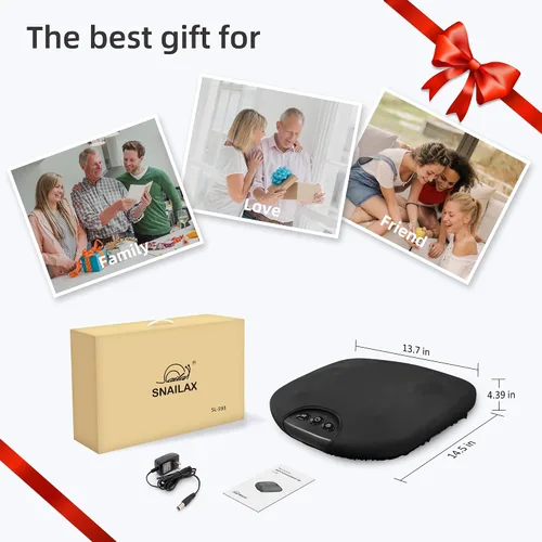 Miniatura 8 de Snailax Shiatsu masajeador de pies con calor, funda lavable, masajeador de amasado para pies y espalda, calentador de pies eléctrico, máquina
