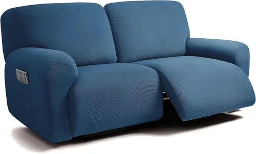 Miniatura 9 de ULTICOR - Juego de 8 fundas para sofá reclinable de jacquard, fundas elásticas para sofá reclinable para 3 cojines, fundas gruesas, suaves y Gris