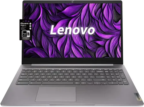 Lenovo Chromebook FHD de 15.6 pulgadas, Intel Quad-Core N4120 (> N4020) 4 GB de RAM, 192 GB de almacenamiento, (64 GB eMMC+128 GB SDCard), con Gris