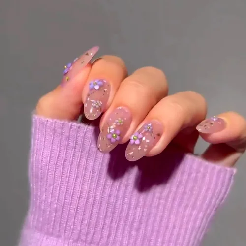 Miniatura 13 de Uñas postizas a presión con degradado rojo, almendra, longitud media, purpurina y líneas negras, uñas postizas de cobertura completa, uñas postizas