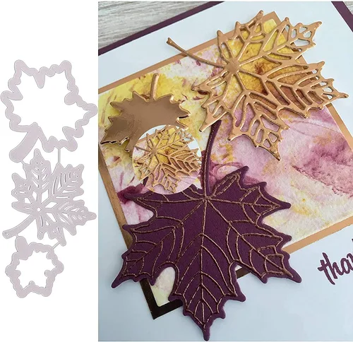Miniatura 2 de Troqueles de metal para corona de hojas de acebo, hojas de arco, círculo redondo de Navidad, troqueles de corte DIY Scrapbooking Artist para 1