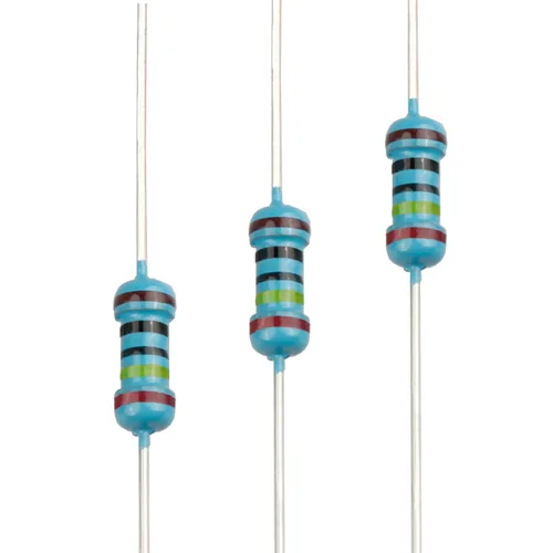 Miniatura 14 de 100pcs 1 ohm Resistor 1/4w (0.25 W) Resistencia fija de película metálica de tolerancia ±1%, múltiples valores de resistencia opcional