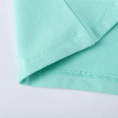 Miniatura 4 de HILEELANG Vestido con capucha para niñas, de forro polar, manga larga, de algodón, casual, con capucha, bolsillo canguro, para invierno, de 2 a 12