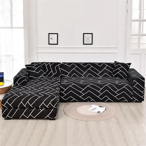 Miniatura 17 de MIPOPS Fundas de sofá 100% impermeables para sofás modulares en forma de L de 1, 2, 3, 4 plazas, funda elástica para sala de estar, protector de H