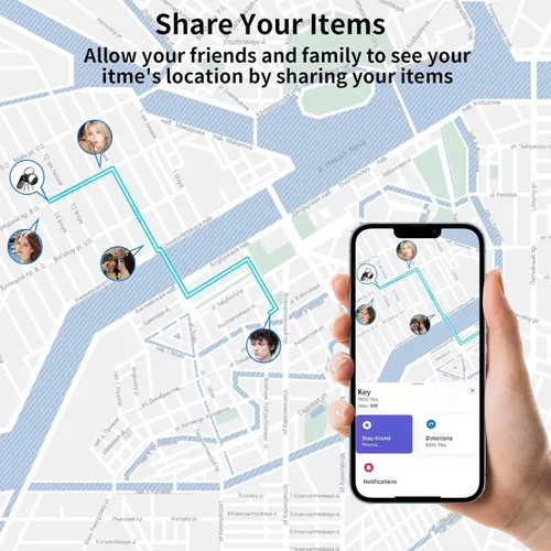 Miniatura 7 de Paquete de 2 rastreadores GPS para vehículos que funcionan con Find My (solo iOS) Buscador de artículos de automóvil en tiempo real, cobertura