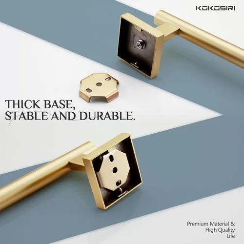 Miniatura 9 de Toallero de baño KOKOSIRI de 32" para cocina y baño, barras de toalla de 32 pulgadas, acero inoxidable cepillado dorado B4005BG-L32 Oro cepillado