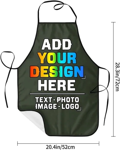 Miniatura 5 de Delantal personalizado para mujer, personalizado para añadir tu propio nombre, texto, logotipo, foto, chef, delantal de cocina para barbacoa