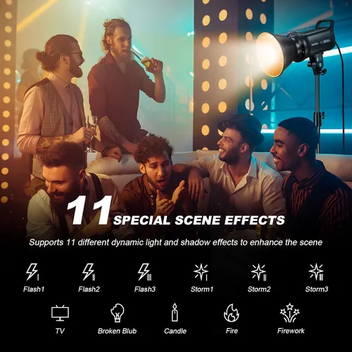 Miniatura 2 de Godox Paquete de 2 kits de iluminación LED COB profesional SL100Bi, kit de luz continua bicolor con 2 soportes de luz, 2 cajas de luz, 1 reflector 5