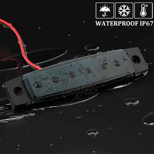 Miniatura 3 de BJZ luces LED para remolque moradas, juego de 6 luces indicadoras laterales, barra de luz de marcación 12 V, 3.8 pulgadas, luz indicadora de señal