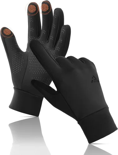 Guantes de invierno para mujeres y hombres, para clima frío, pantalla táctil, guantes de 3 capas para correr, ciclismo, senderismo, conducción