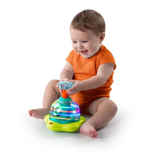 Miniatura 2 de Bright Starts Juguete giratorio, de presionar y brillar, de causa y efecto, musical para bebés, a partir de 6 meses+ Prensa y resplandor