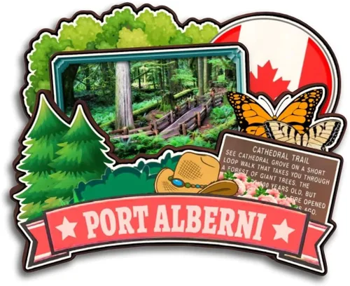 Miniatura 8 de Surrey British Columbia Canadá - Imán para nevera de madera 3D hecho a mano para viaje, ciudad recuerdos, nevera, regalo para decoración del hogar