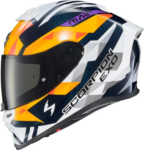 Miniatura 11 de ScorpionEXO R1 Air - Casco de motocicleta de cara completa de fibra de carbono con escudo Pinlock, bolsillos para altavoces listos para Bluetooth