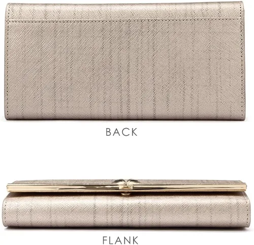 Miniatura 6 de FOXER Carteras de cuero para mujer, cartera triple para tarjetas, carteras grandes, 01 Dorado, Casual