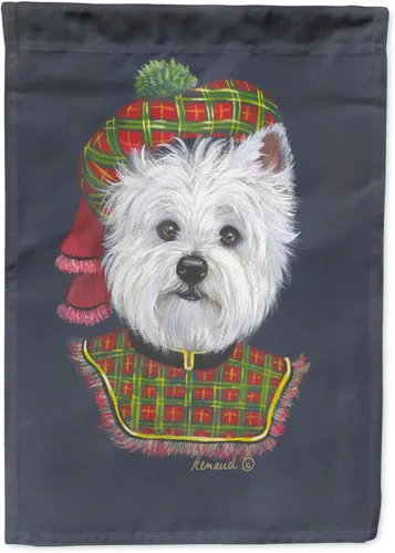 Miniatura 261 de Caroline's Treasures PPP3097CHF - Pijama de Navidad con diseño de bulldog francés para colgar en la pared, poliéster, tamaño de casa, multicolor