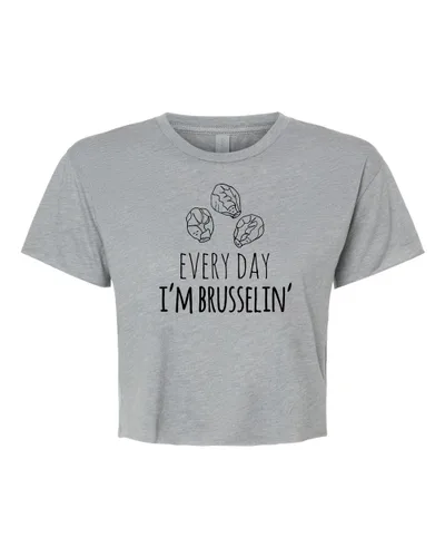 Miniatura 17 de Sweet Carrot Lime, Cute Women's Screen Printed Crop Tee, Shirts With Sayings, Heather Gray or Gold (L, Heather Gray)
