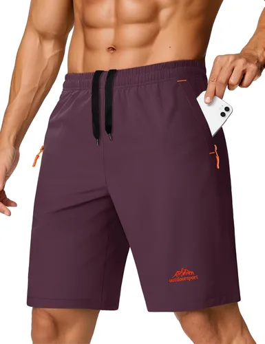 Miniatura 84 de TACVASEN Pantalones cortos deportivos para correr para hombre, 9 pulgadas, de secado rápido, pantalones cortos ligeros de verano, 3 bolsillos