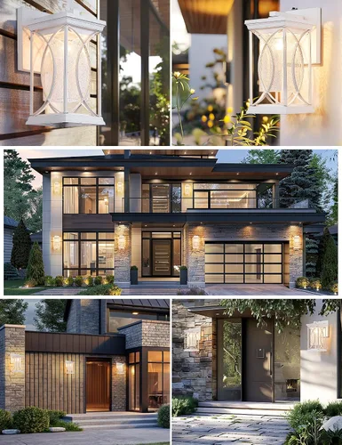 Miniatura 6 de Luz de Aplique Exterior Blanca de Anochecer a Amanecer, Accesorios de Iluminación Exterior, Montaje en Pared, Luz de Porche, Luz de Pared Exterior