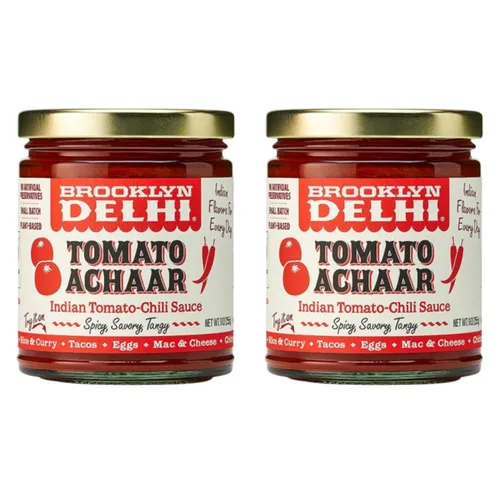 Miniatura 10 de Brooklyn Delhi Ajo asado Achaar – 9 onzas – Picante, limón, sabroso y dulce sabor – Hecho con una mezcla de especias indias, chile rojo en polvo