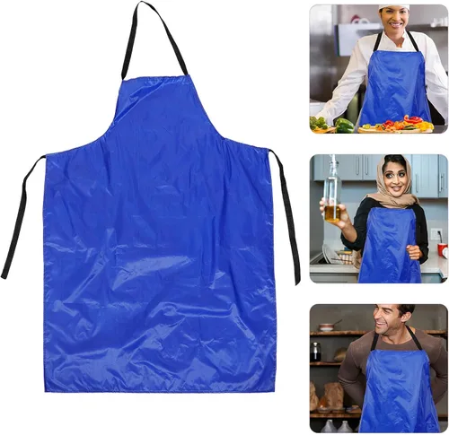 Miniatura 8 de DOITOOL Waterproof Dishwashing Apron with Sleeve Large Blue Oil-resistant Kitchen Cleaning Apron for Home and Professional Use