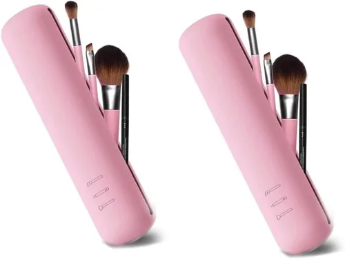 Miniatura 10 de soporte de cepillo de maquillaje de silicona 1 pieza beige