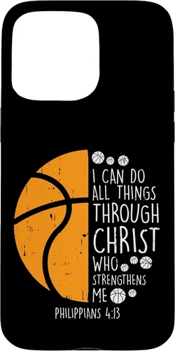 Miniatura 30 de iPhone 11 Baloncesto I can do things Biblia Verso Dios Jesús estuche de regalo