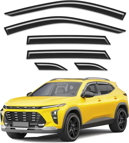 Miniatura 13 de Protectores de lluvia extra gruesos para ventana Chevrolet (Chevy) Silverado GMC Sierra 1500 2500HD 3500HD 3500HD Crew Cab 2019-2026, deflectores