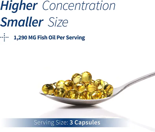 Miniatura 4 de Spoonful Mini Aceite de Pescado Omega 3, Certificado iFOS, 1290 mg por Porción, 120 Cápsulas Blandas Perlas, Cápsulas de Tamaño Pequeño Fáciles