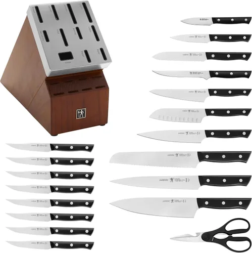 Miniatura 10 de HENCKELS Dynamic Razor-Sharp - Juego de cuchillos de 20 piezas, cuchillo de chef, cuchillo de pan, cuchillo de carne, diseño alemán informado por
