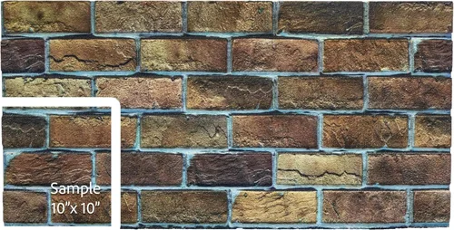 Miniatura 35 de Dundee Deco Paneles de pared 3D de ladrillo sintético, revestimiento de pared con aspecto de piedra roja, gris y marrón, espuma de poliestireno