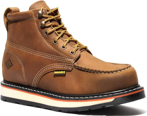 Miniatura 9 de Bonanza Boots FRONTIER DUAL - Botas de trabajo con puntera tipo mocasín de 6 pulgadas, piel de primera calidad, plantilla cómoda y suela de cuña