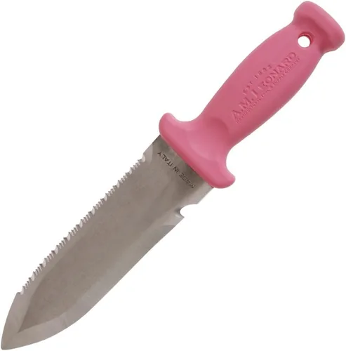 Miniatura 2 de A.M. Leonard Cuchillo de suelo de lujo, color rosa – Hori Hori con hoja de acero inoxidable de 6 pulgadas