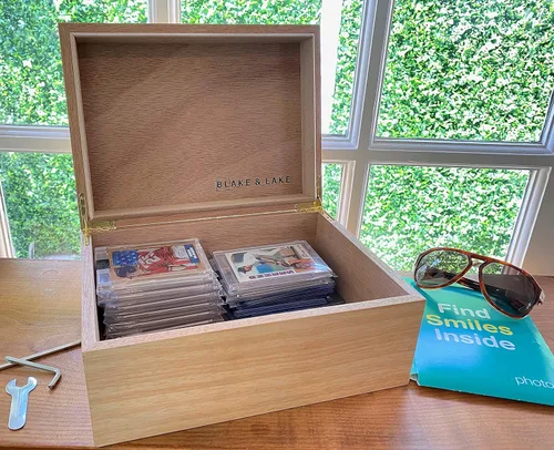 Miniatura 7 de Blake & Lake Caja de recuerdos de madera con tapa, caja de almacenamiento de madera rubia Catchall, tesoro y caja de regalo para el hogar, cajas