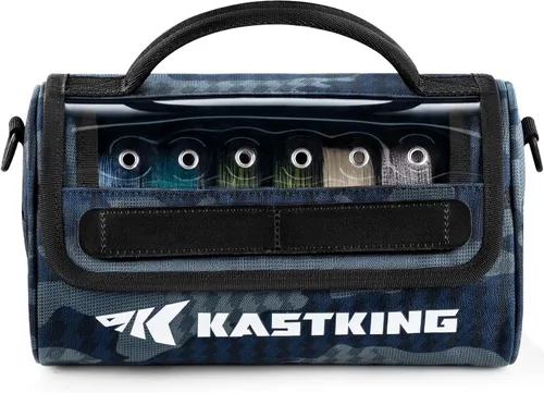 Miniatura 12 de KastKing BaitSpace Bolsa de gestión de línea, bolsa de almacenamiento de línea de pesca con nailon resistente al agua, ventana transparente, divisor