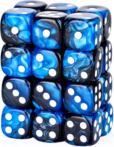 Miniatura 18 de 36 Piezas 12mm Juego de Dados Mini de 6 Caras, Juego de Dados D6 de Colores Translúcidos, Juego de Dados Estándar de 6 Caras para Juegos de Mesa