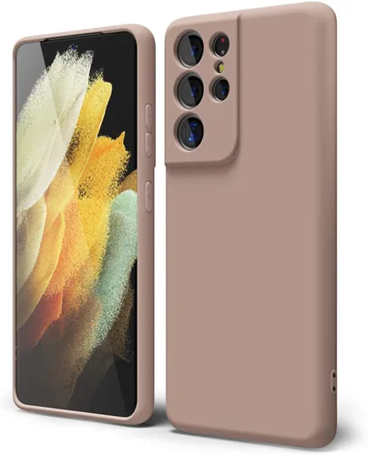 Miniatura 44 de oakxco Funda para teléfono Samsung Galaxy S21 Ultra con agarre de silicona líquida, bonita funda delgada y delgada de goma suave de TPU lisa