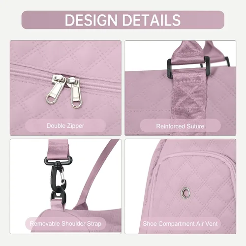 Miniatura 4 de Bolsa de viaje de fin de semana para mujeres y hombres, bolsa de transporte para la noche, bolsa de hospital, bolsa de gimnasio con compartimento
