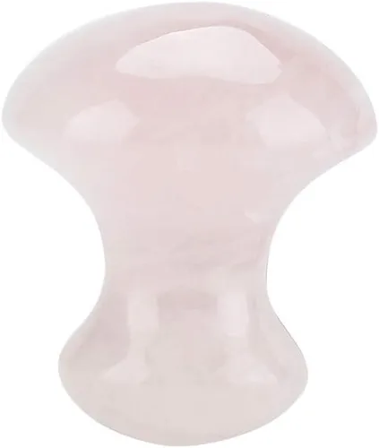 Miniatura 8 de Walfront Sha Tools - Masajeador facial con forma de hongo rosa, pinzón rosa, rodillo de jade de cuarzo rosa, herramienta de masaje de cristal