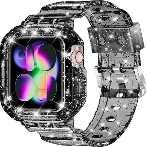 Miniatura 9 de XYF Compatible con correas cristalinas para Apple Watch de 1.929 in, 1.811 in, 1.772 in, 1.732 in, 1.654 in, 1.614 in, 1.575 in, 1.496 in, funda
