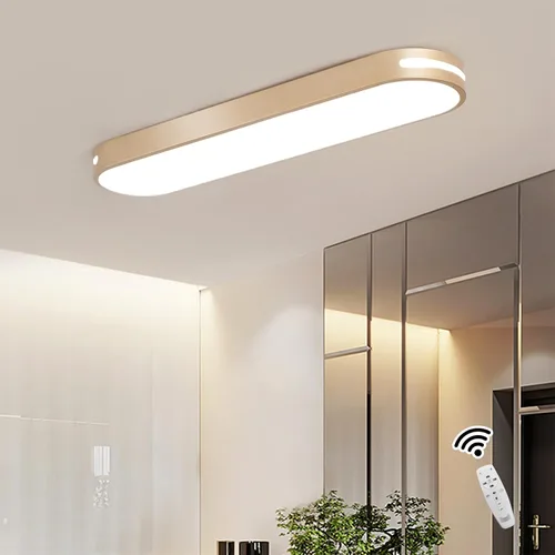 Miniatura 19 de Lámpara de techo lineal de 23.6 pulgadas, LED moderna de 40 W, lámpara de techo simple negra, iluminación de techo de perfil bajo para dormitorio