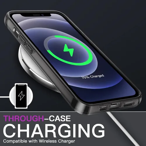 Miniatura 7 de JETech Funda 5 en 1 para iPhone 12 Mini de 5.4 pulgadas, con 2 protectores de pantalla y 2 protectores de lente de cámara, película de vidrio Negro