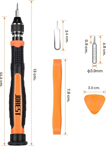 Miniatura 7 de Jorest Juego de destornilladores de precisión de 24 piezas con Torx T5 T6 T8 T9, Y00, estrella P5, juego de herramientas de reparación mini