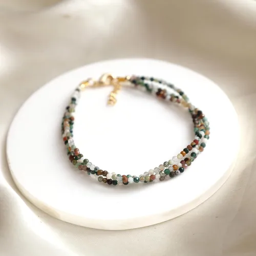 Miniatura 73 de Gempires Natural Multi Strand Beaded Bracelets Lightweight Handmade Gemstone Jewelry Hypoallergenic 8 Inch Gold Plated Stylish Everyday Wear Jewelry
