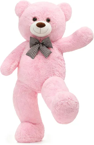 Miniatura 32 de MorisMos Oso de peluche gigante, regalo de oso gigante suave para niñas, novia en San Valentín, Navidad, cumpleaños, 47 pulgadas, azul Azul claro