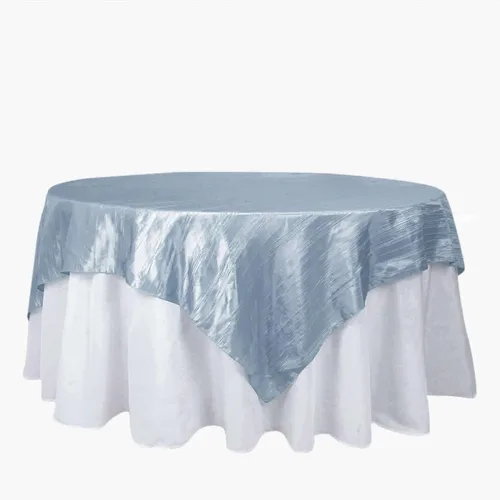 Miniatura 36 de Efavormart - Mantel cuadrado de tafetán arrugado de acordeón beige de 72 x 72 pulgadas