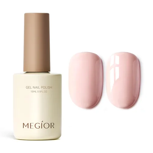 Miniatura 115 de MEGIOR Esmalte de uñas de gel blanco de 0.5 fl oz, color blanco antiguo, secado con luz UV, esmalte de gel francés, arte de uñas, salón de manicura
