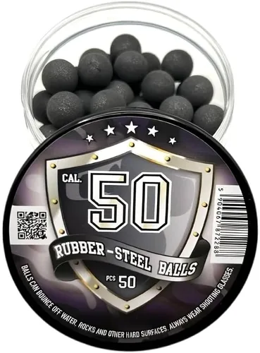 Miniatura 3 de 50 bolas de acero de goma dura de alta calidad, 0.10 oz, proyectiles reutilizables pesados, bolas de paintballs para entrenamiento en el hogar