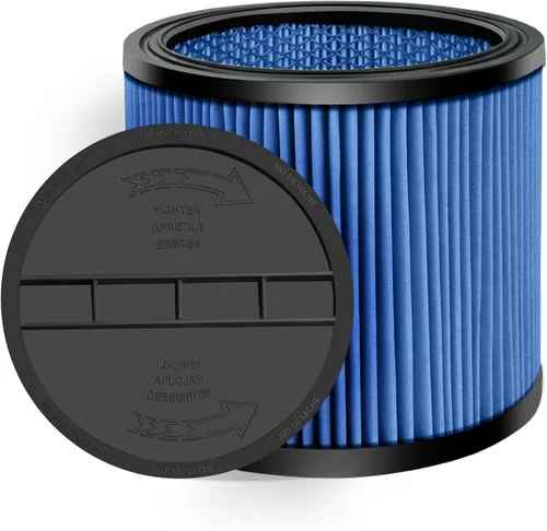 Shop-Vac 9035033 Filtro de cartucho de nanofibra, se adapta a aspiradoras húmedas/secas de la marca Shop-Vac de 5 galones o más, reutilizable, 1