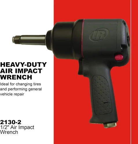 Miniatura 2 de Ingersoll Rand 2130-2 - Llave de impacto neumática de 1/2 pulgada con yunque extendido de 2 pulgadas, 550 pies/libras de par de torsión máximo, 9500